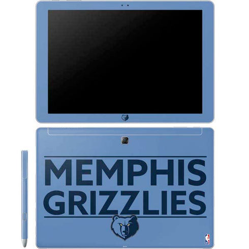 NBA Memphis Grizzlies Standard - Light Blue Galaxy Book 12in Skin